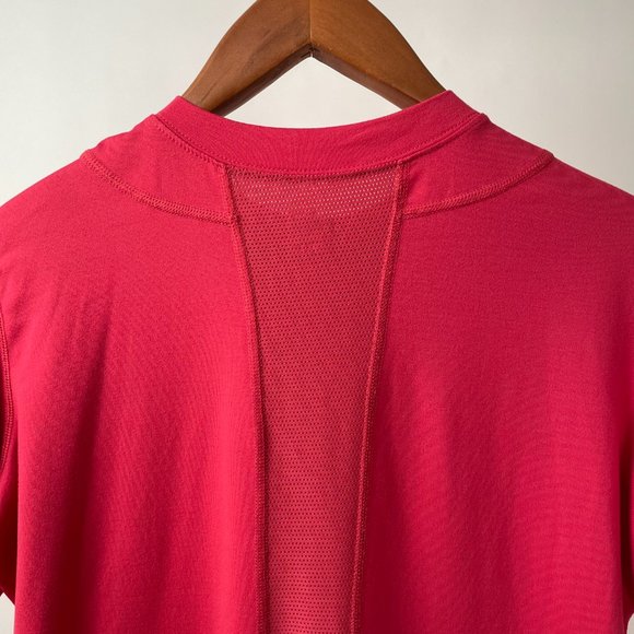 Women's Nike Fit Dry Short Sleeve Workout Tee Shirt, Hot Pink, Size Large - Picture 4 of 7